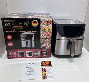 Фритюрниця 12 л з двома тенами 4200Вт Zepline ZP-217 зі знімним кошиком ZPESH-217 фото